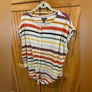 Chaps Women's Multicolor Striped Blouse